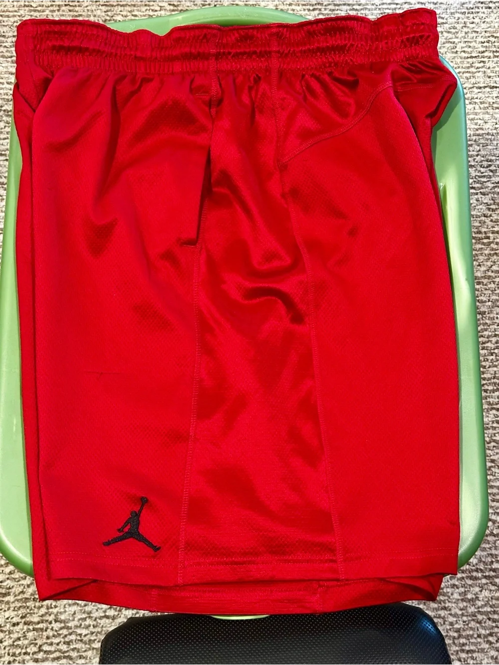Jordan Red Athletic Shorts with Gray Logo